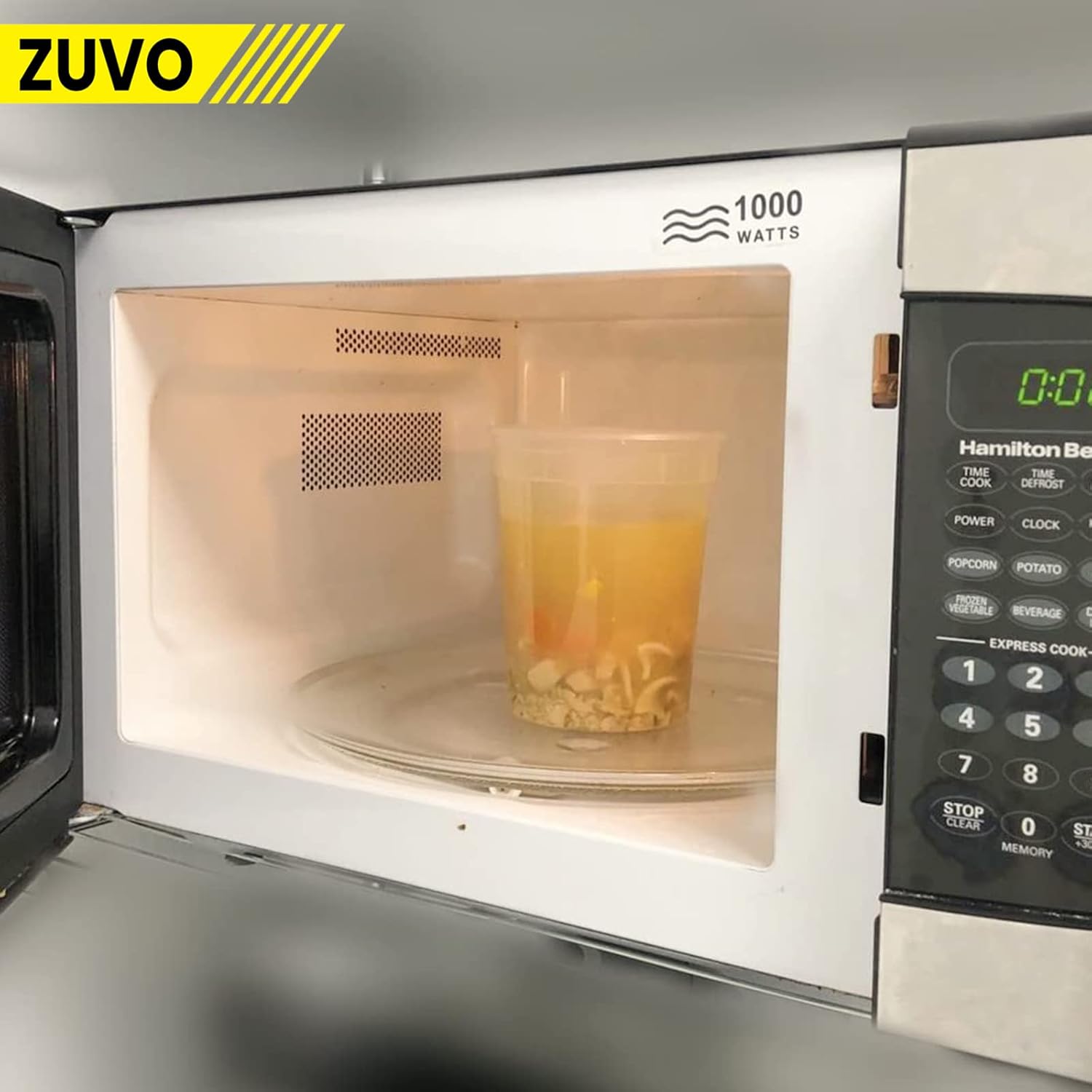 Zuvo 32oz Soup Containers with Lids (24 Pack), BPA-Free, Leakproof, Reusable for Meal Prep & Freezing