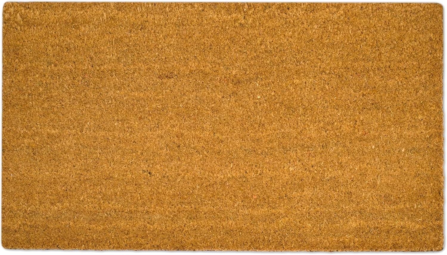 Zuvo Coir Door Mats - Heavy Duty Door Mats Cut to Size - Brown Coir with Non Slip PVC Backing - Coir Door Mats Outdoor & Indoor (40x70 cm - Plain Coir Mat)