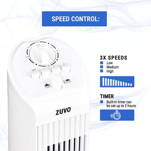 ZUVO 30" Oscillating Tower Fan, 3 Speed Setting Bladeless Portable Fan