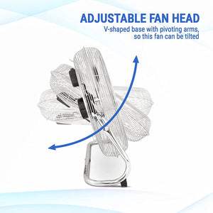 ZUVO 20" High Velocity Electric Floor Fan, 3 Speeds Heavy Duty Metal Quiet Oscillating Fan