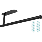 Zuvo Under Cabinet Paper Towel Holder Black – Adhesive or Screw Mount Steel