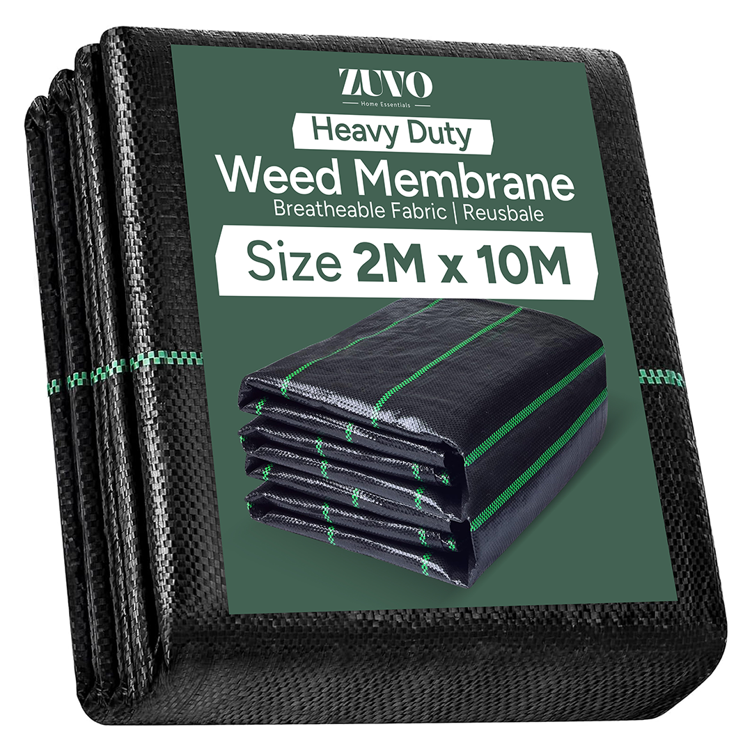 Zuvo Weed Membrane 2m x 20m Heavy Duty 110GSM UV Garden Landscape Fabric
