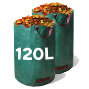 Zuvo Garden Waste Bags 120L Pack of 2 Heavy Duty Reusable Sacks