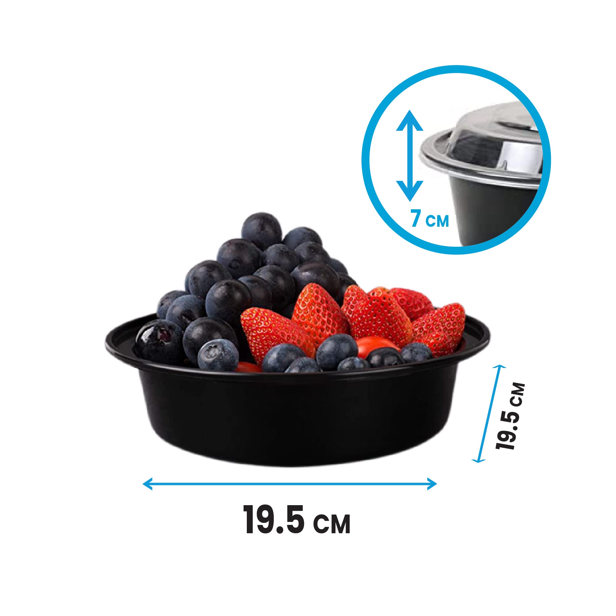 Zuvo 25oz Round Meal Prep Containers with Lids Pack of 15 Reusable