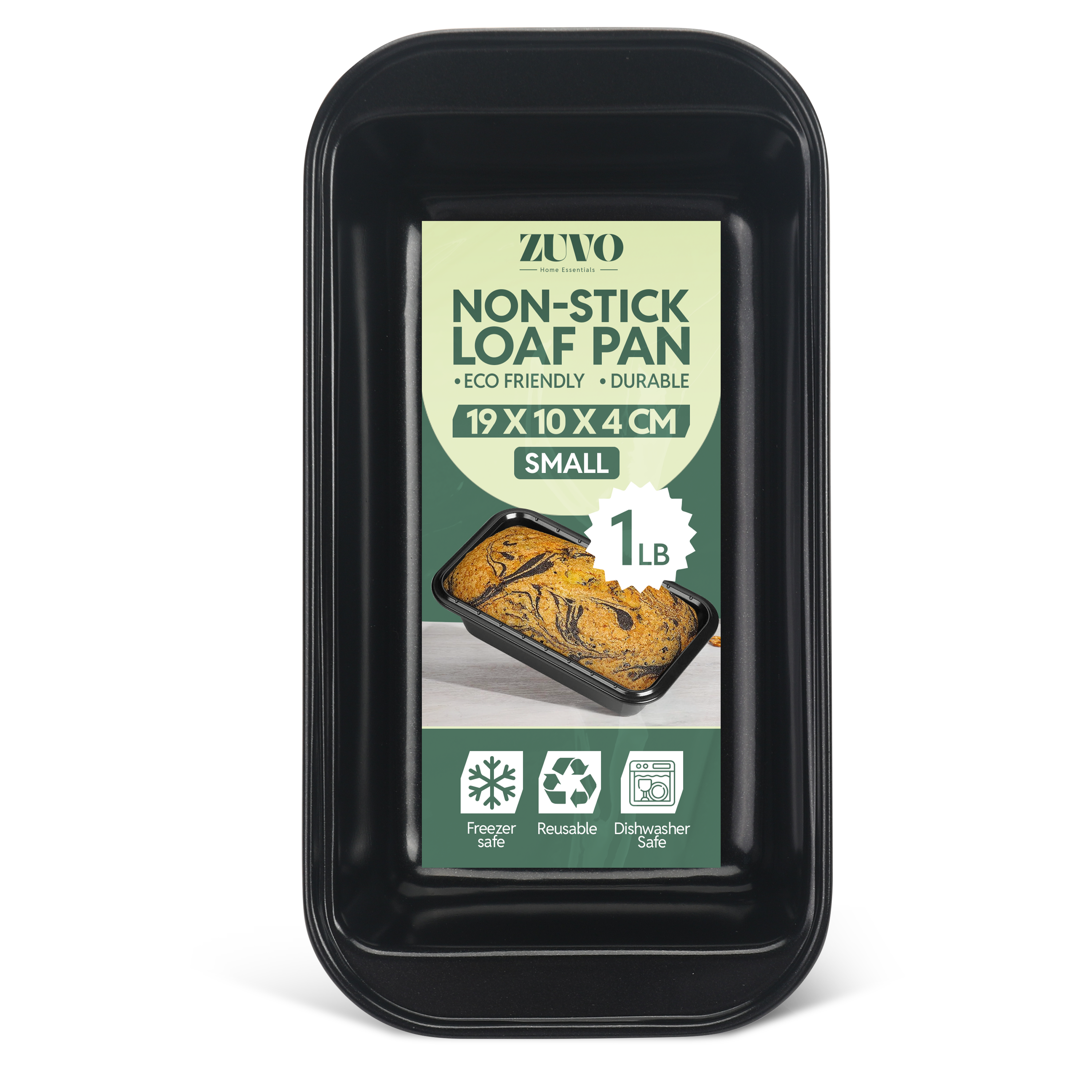 Zuvo Non Stick Loaf Tins 1lb 450g Carbon Steel Bread Cake Baking Pans