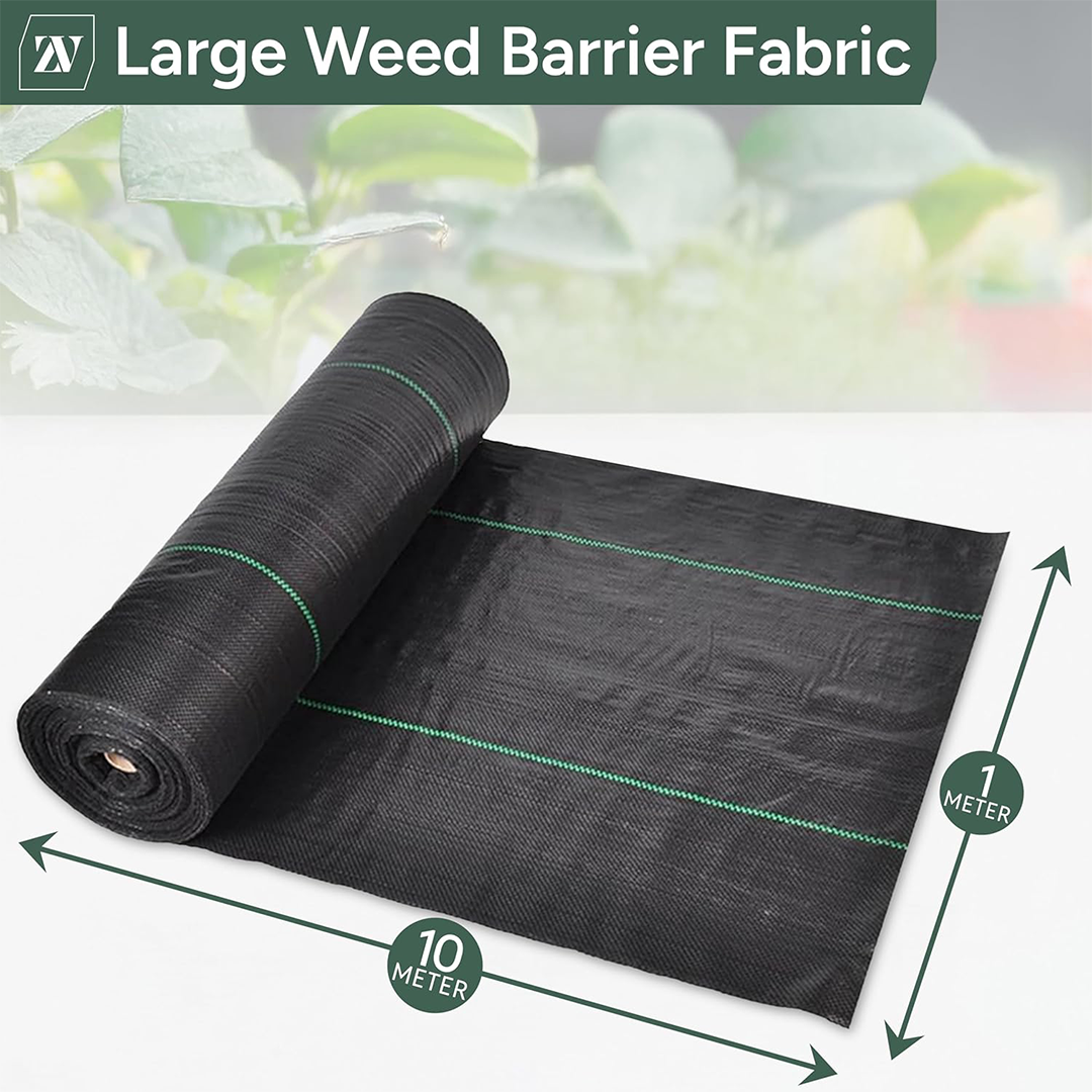 Zuvo Weed Membrane 1m x 10m Heavy Duty 110GSM UV Garden Landscape Fabric