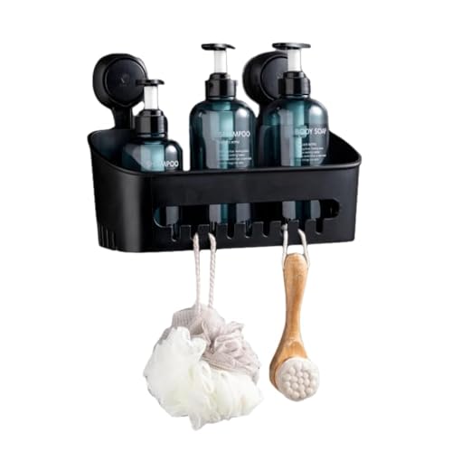 ZUVO Shower Caddy Suction Cup - No Drill & Adhesive Shower Caddy Basket - Best Shower Organizer in Bathroom Accessories for Soap, Shampoo, Toothbrush - Grey Shelf & Suction Cups