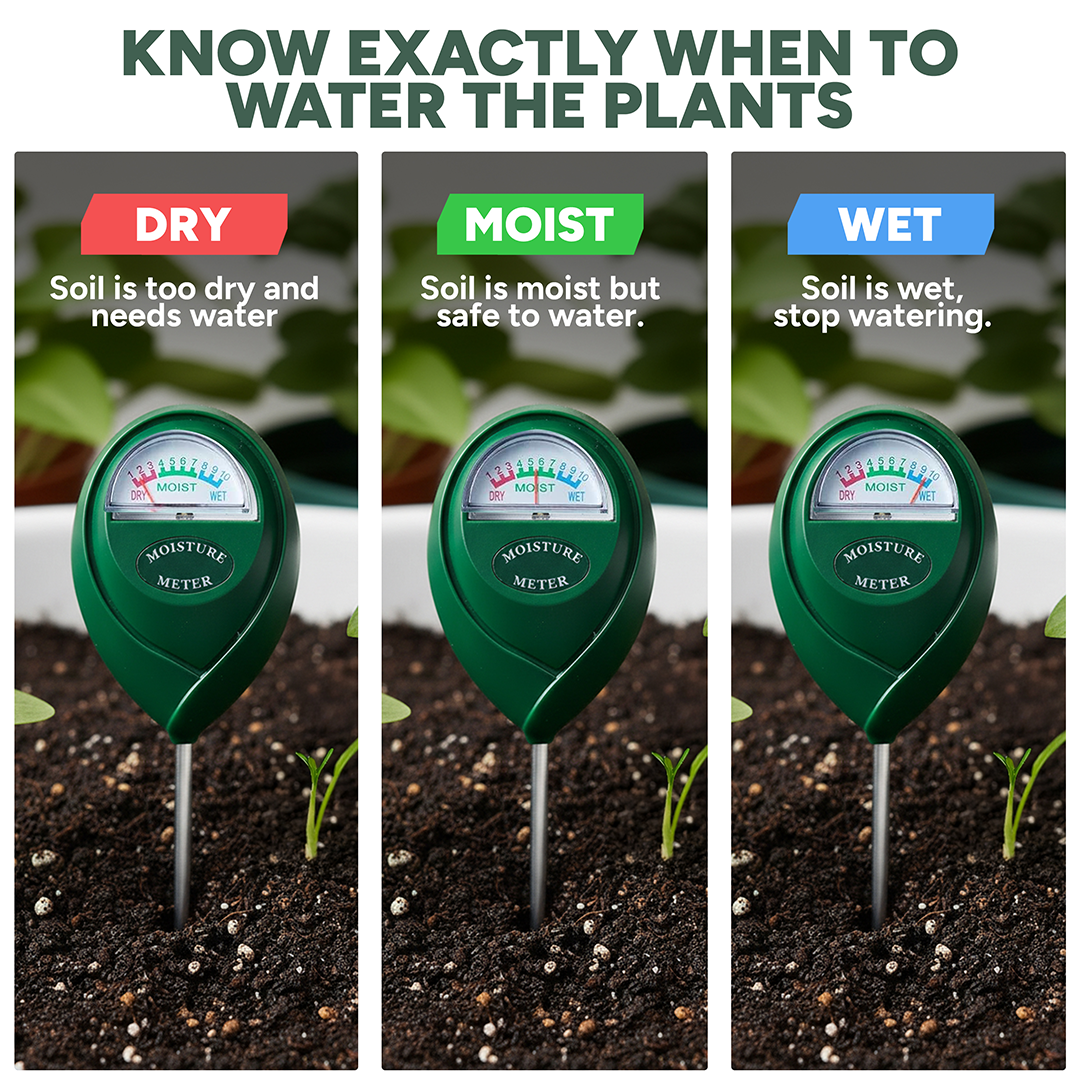 Zuvo Soil Moisture Meter for House Plants Garden Lawn and Pots