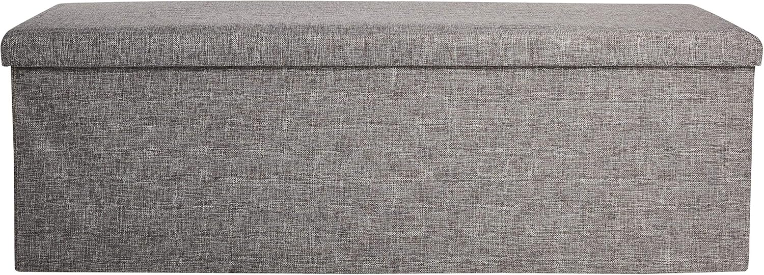 Zuvo Foldable Storage Ottoman Stool Chair Box Fabric Seat 300kg Capacity