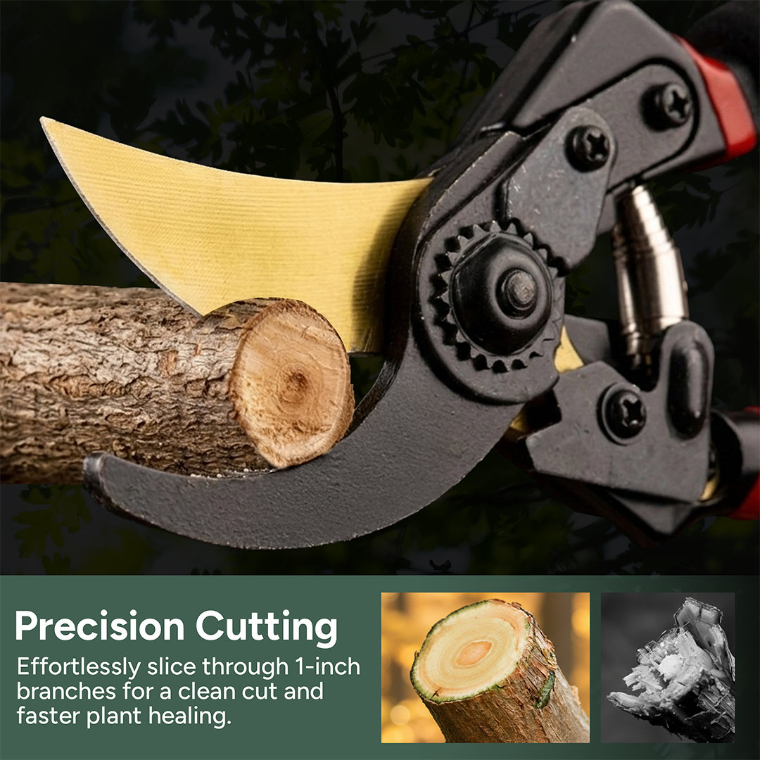 Zuvo Garden Secateurs Heavy Duty Bypass Pruning Shears with Comfort Grip