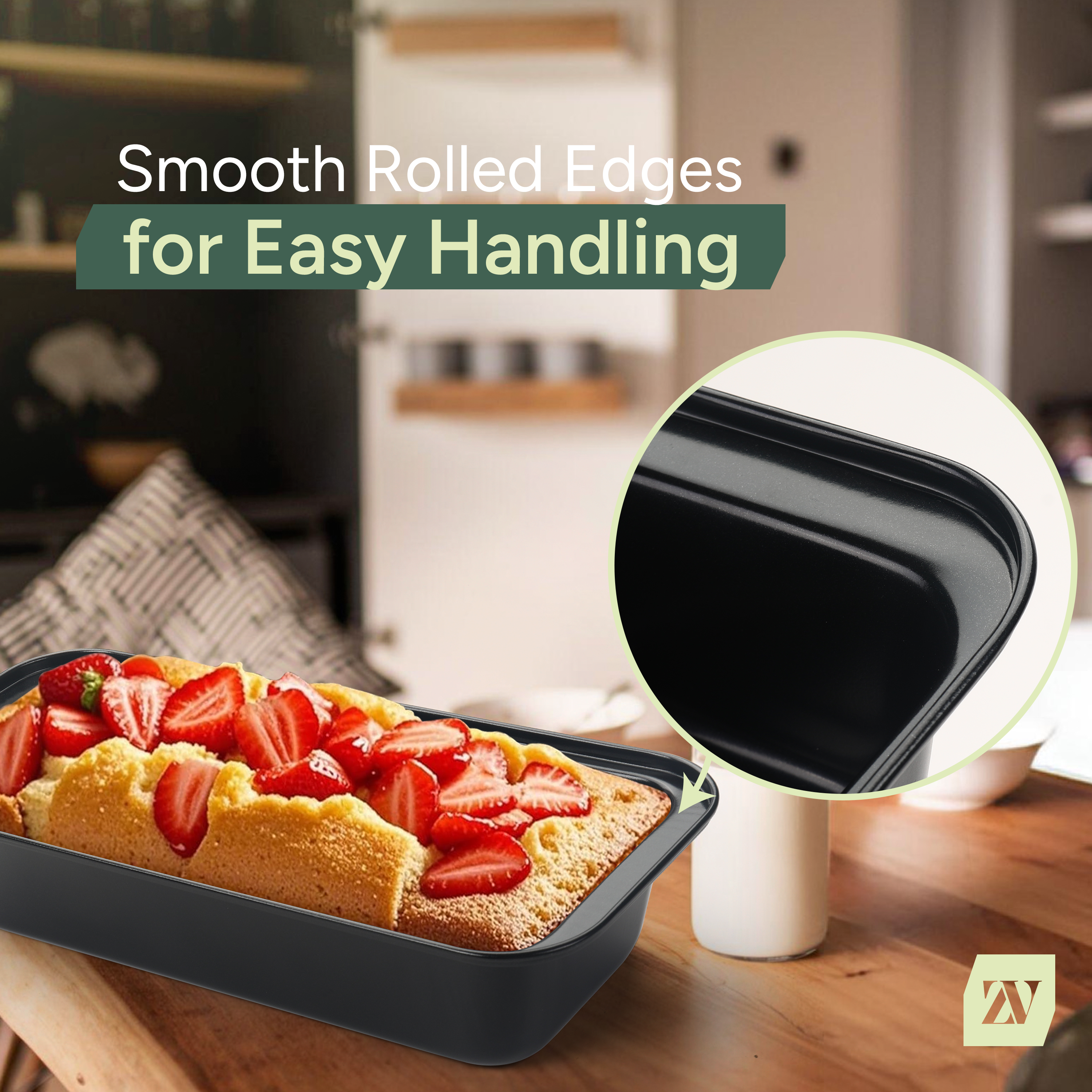 Zuvo Non Stick Loaf Tins 1lb 450g Carbon Steel Bread Cake Baking Pans
