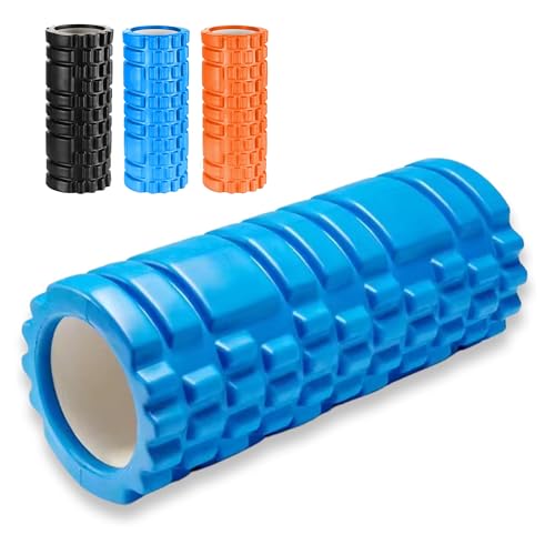 Foam Roller for Gym Equipment - Lightweight Orange Foam Rollers for Muscles and Back Massagers for Pain Relief - Premium Quality Massage Tool by Zuvo