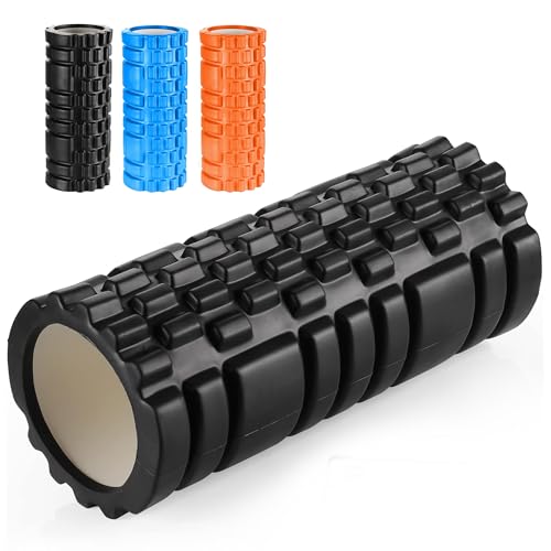 Foam Roller for Gym Equipment - Lightweight Orange Foam Rollers for Muscles and Back Massagers for Pain Relief - Premium Quality Massage Tool by Zuvo