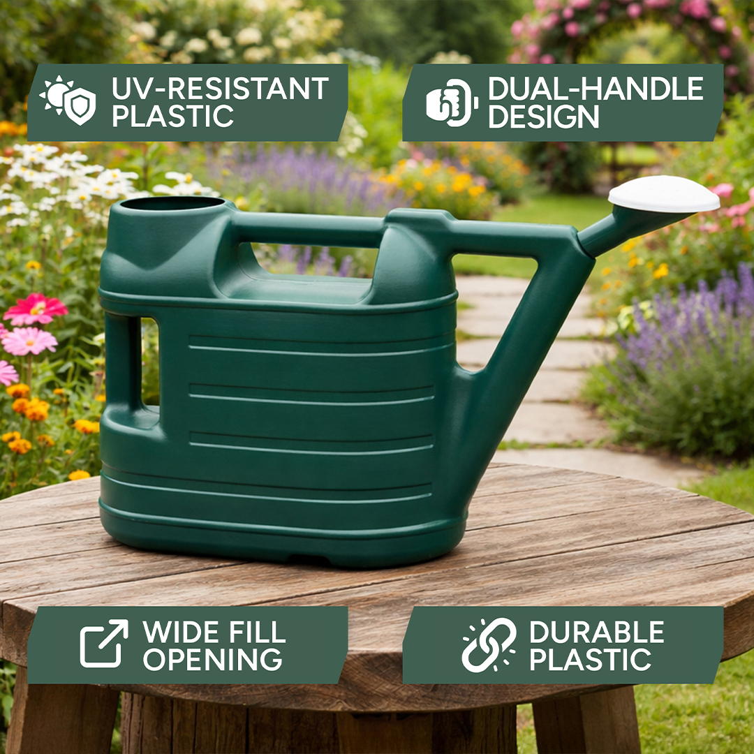 Zuvo Watering Can 6.5L Lightweight Green Garden Watering Can for Plants