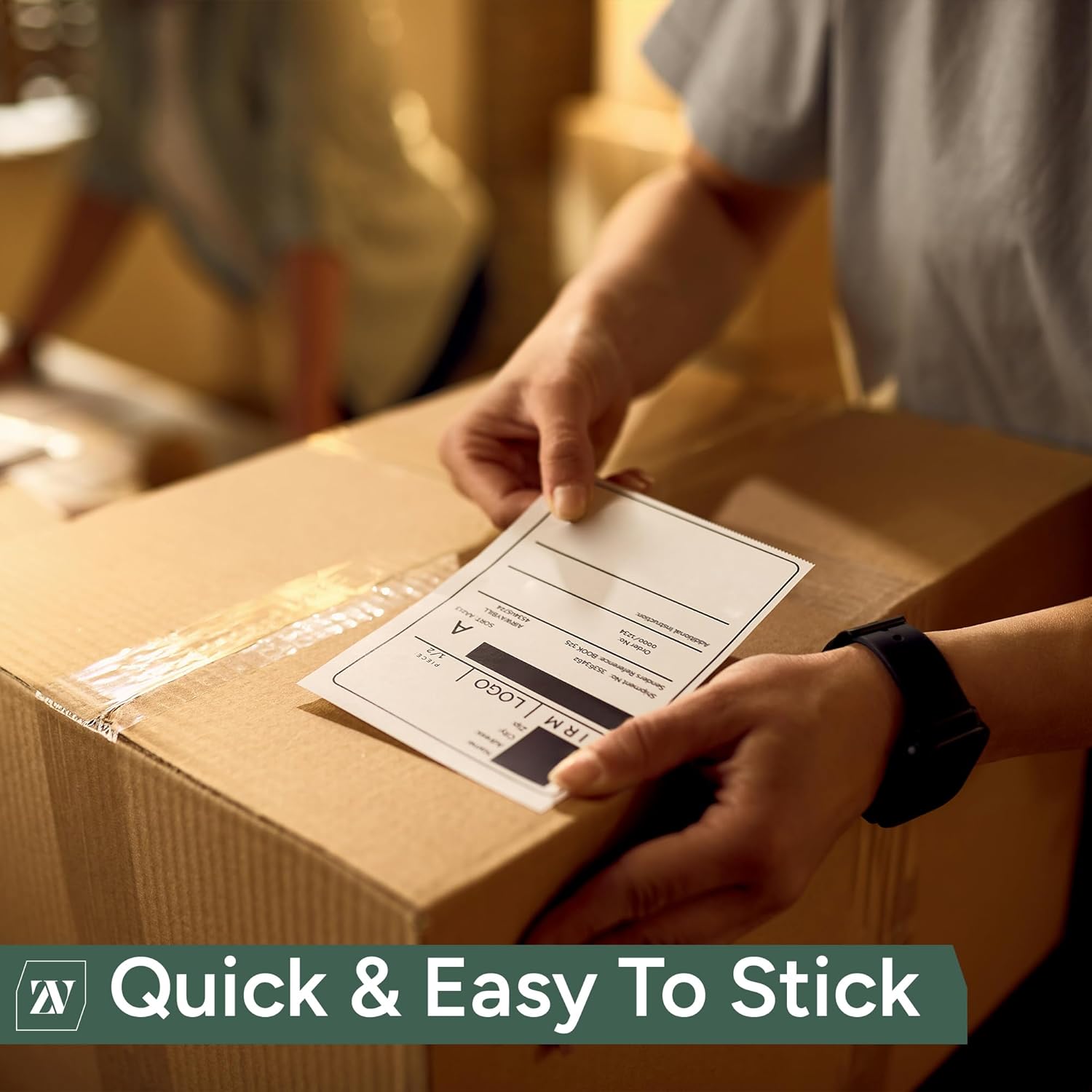 Zuvo 6x4 Thermal Shipping Labels | Direct Thermal Printer Labels 500 Pack | Self Adhesive Fanfold Paper