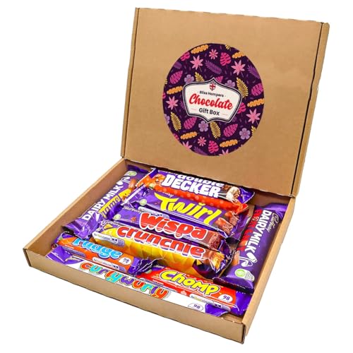 Cadbury Chocolate Gift Box - UK's #1 Chocolate Hamper - Full Size 9 Cadbury Bars in a Ecofriendly Letterbox - Perfect Box of Chocolate Gift for Women, Men & Kids on their Birthday's - Bliss Hampers
