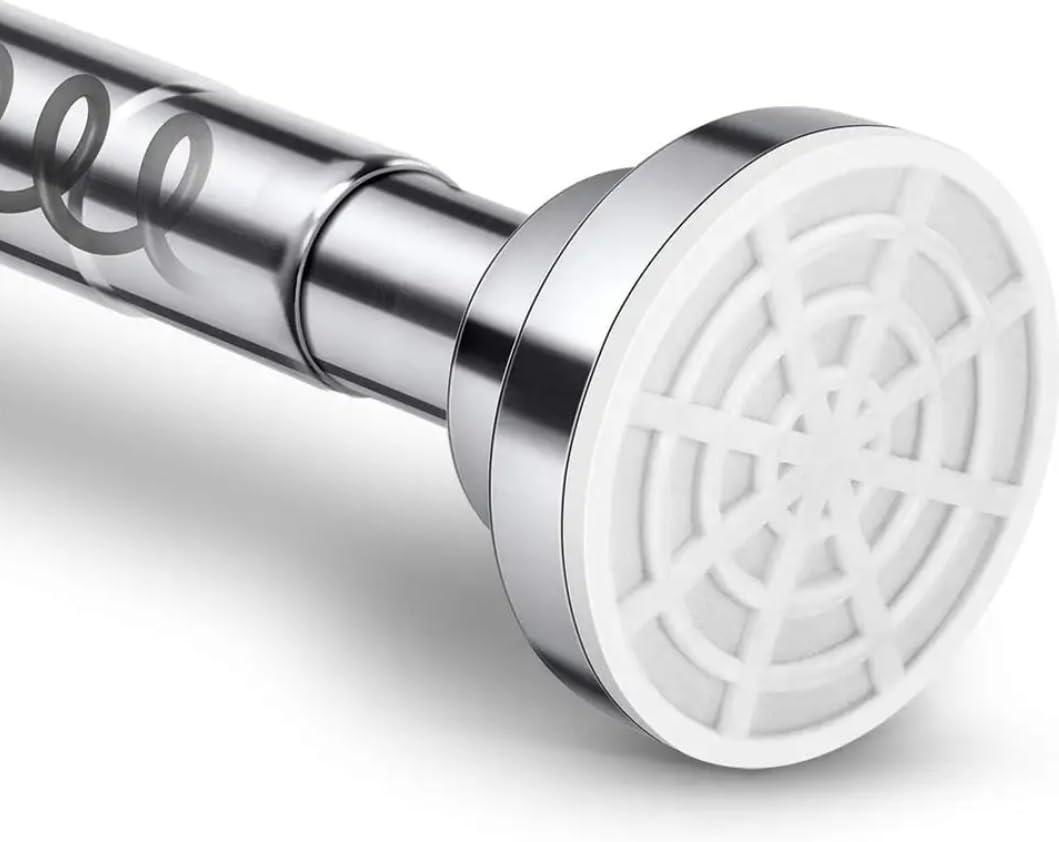 Tension Rod for Curtain Extendable 66 to 109cm No Drill Rust Proof Shower Rod for Bathroom Silver