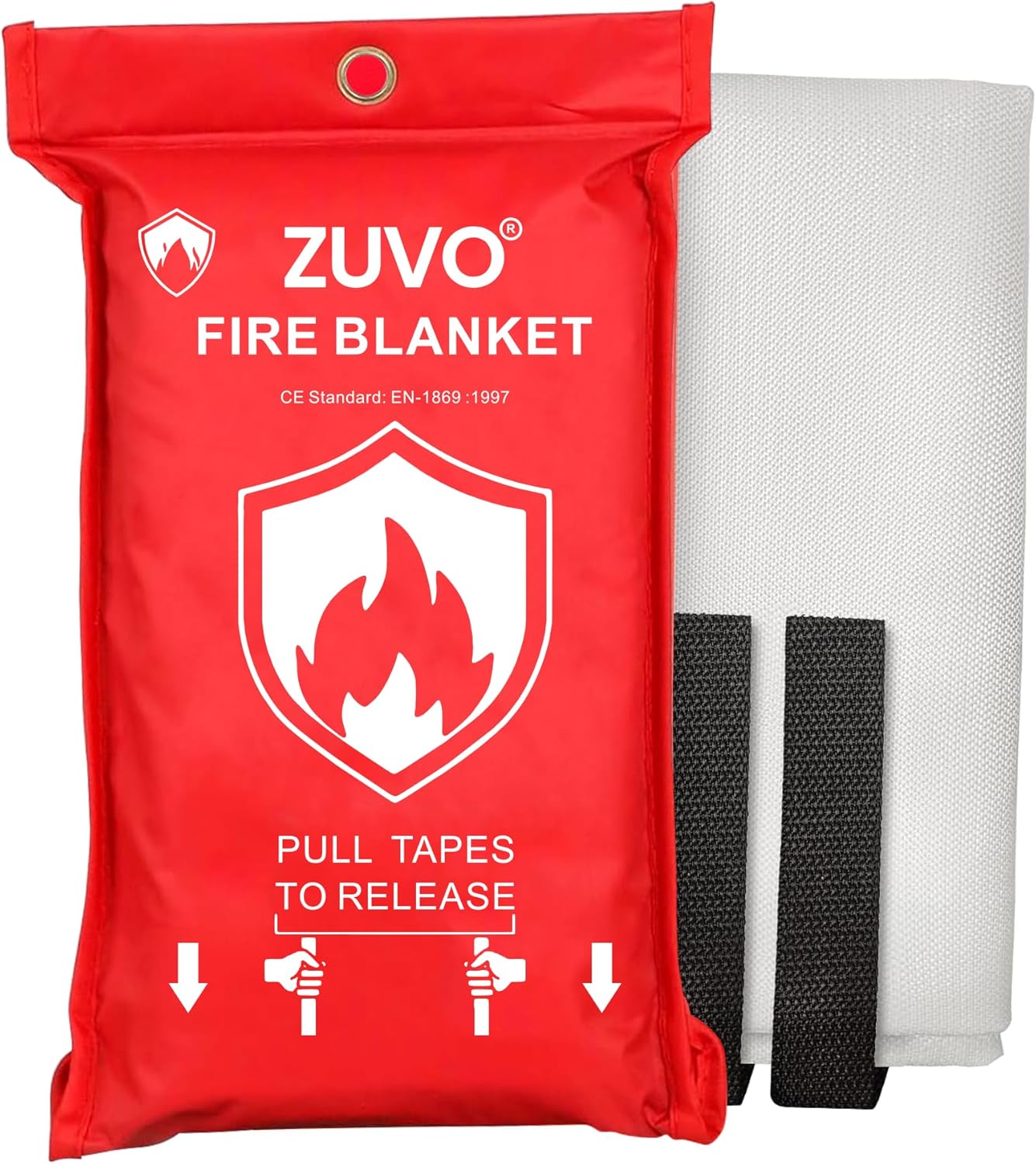 Zuvo Fire Blanket Certified Compact Emergency Safety for Home Kitchen