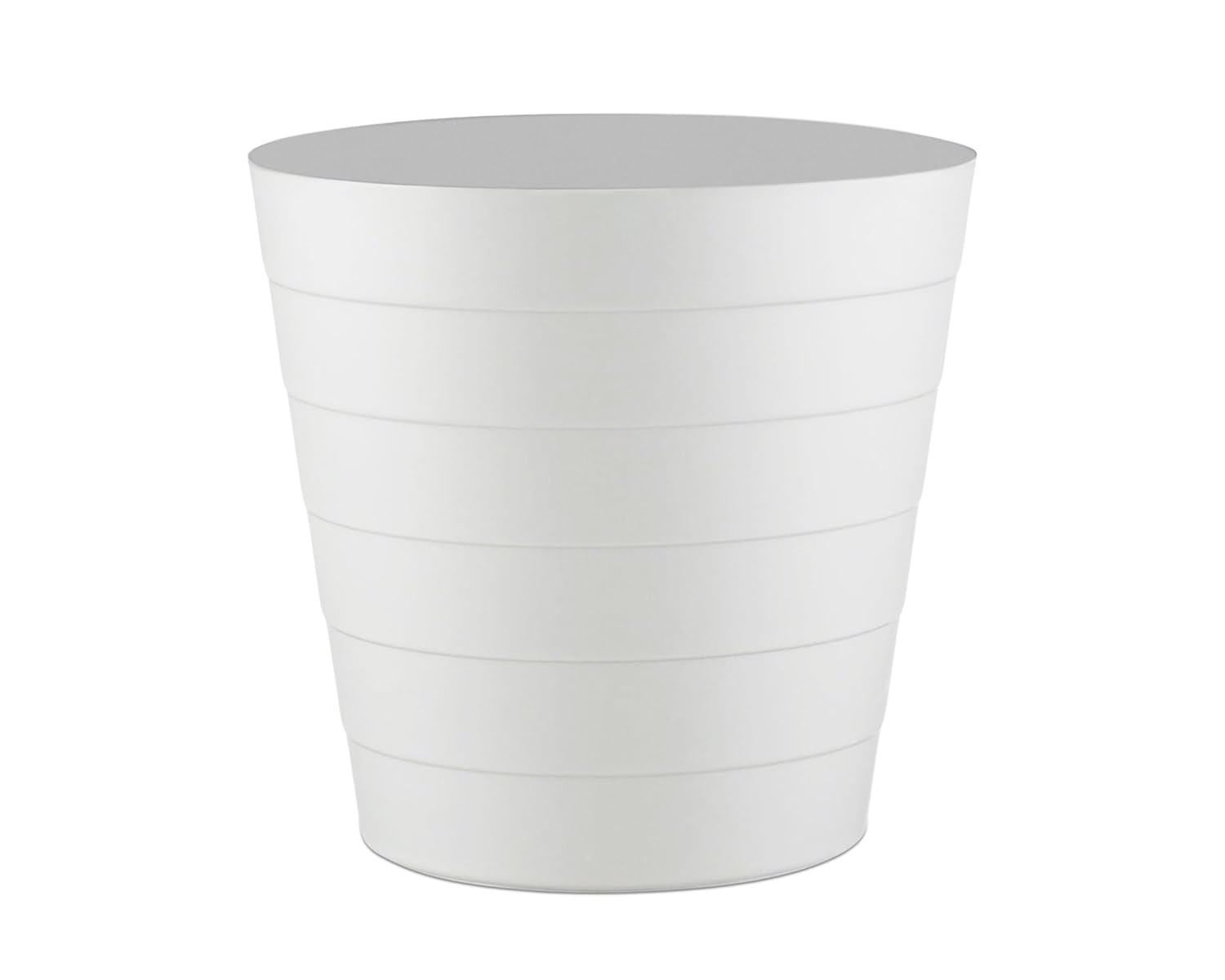 Zuvo Plastic Paper Bin 5L Shatter-Proof Wave Design, White