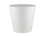 Zuvo Plastic Paper Bin 5L Shatter-Proof Wave Design, White