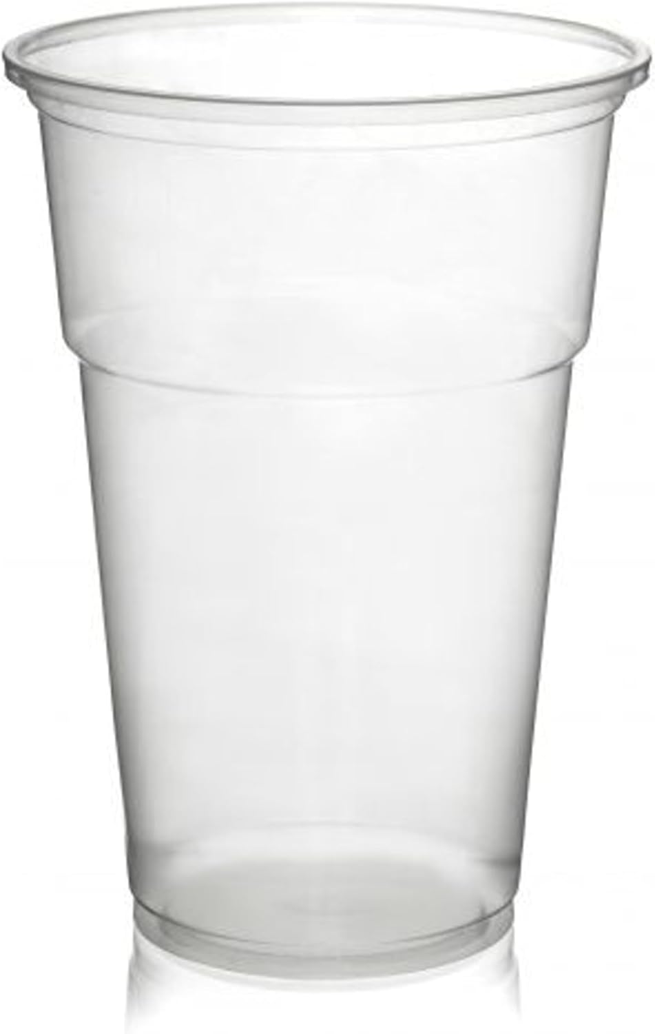 Pack of 50 Full Pint 660ml Clear Plastic Beer Glasses for Events