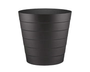 Zuvo Plastic Paper Bin 8L Shatter-Proof Wave Design, Black