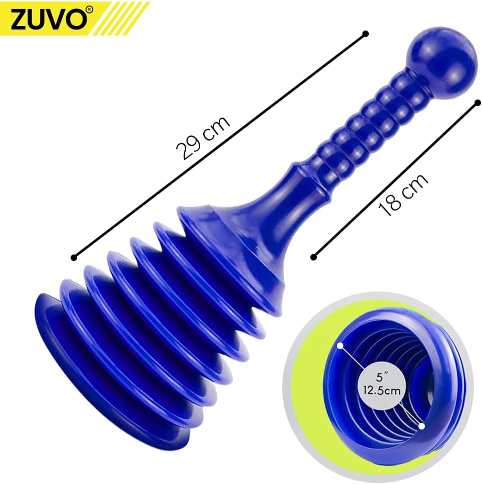 Zuvo Blue AirPush Plunger Kitchen, Bathroom & Shower