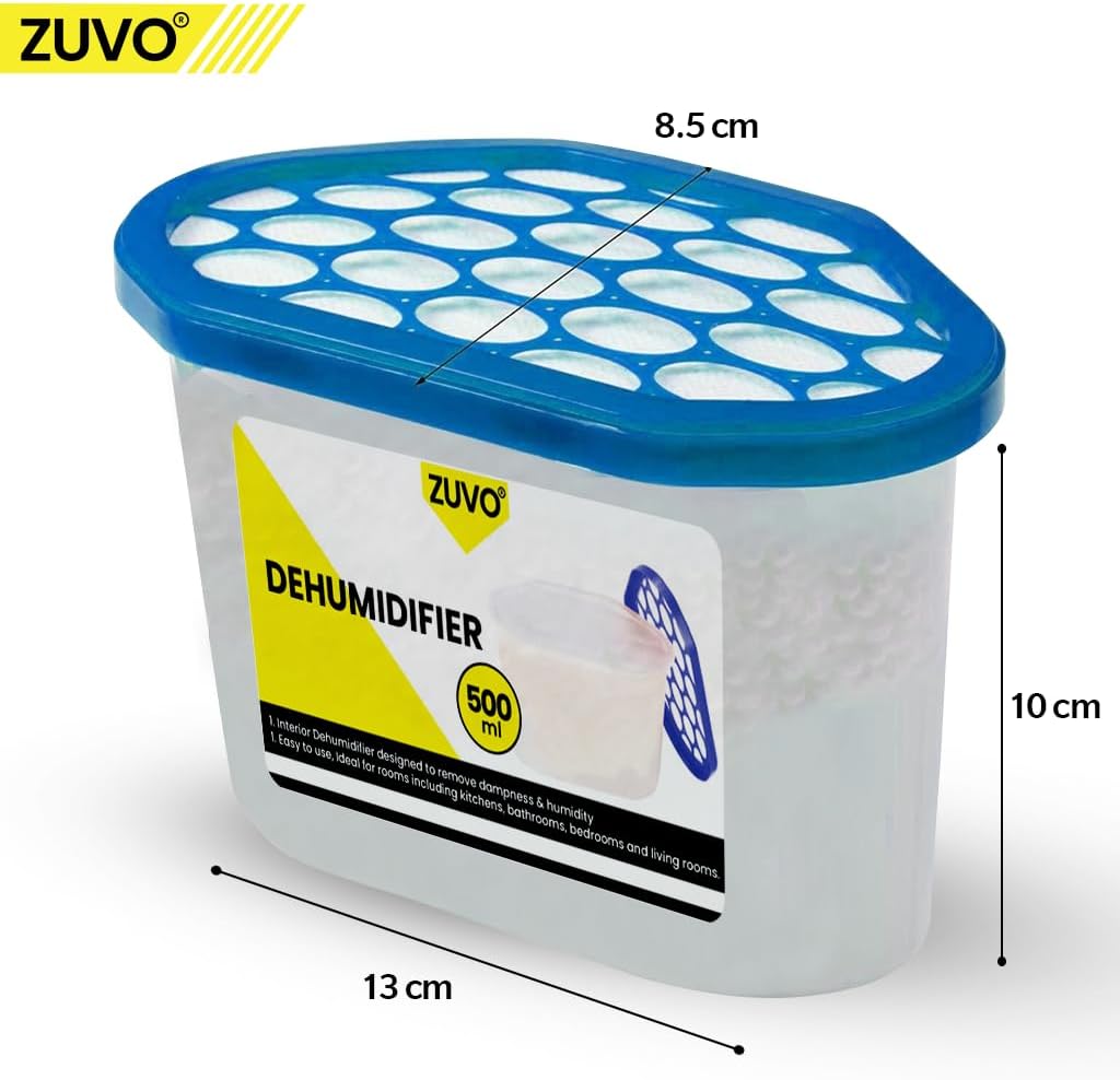 Zuvo Dehumidifier 500ml 20 Pack Disposable Moisture Absorber Damp Trap