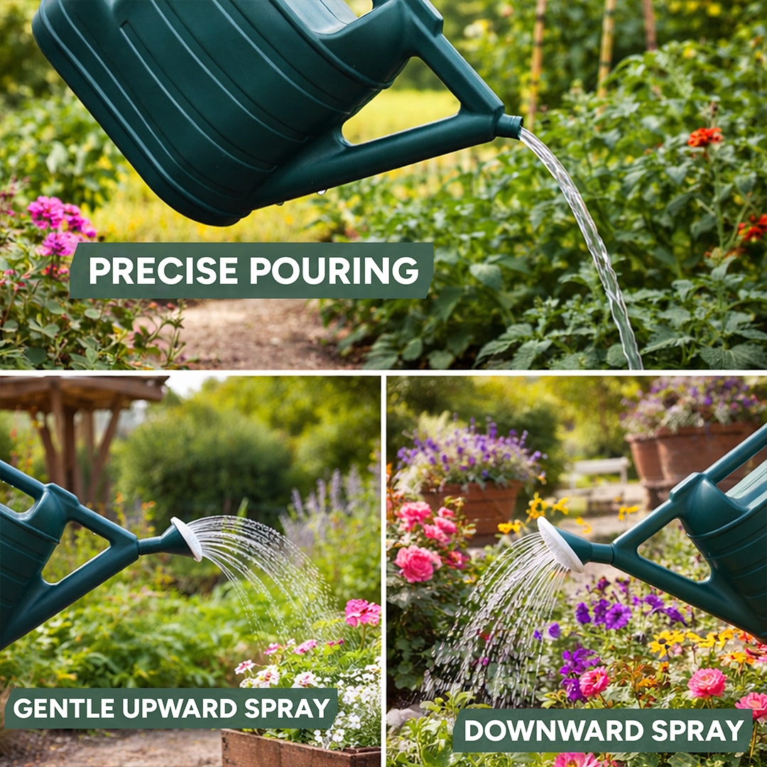 Zuvo Watering Can 6.5L Lightweight Green Garden Watering Can for Plants