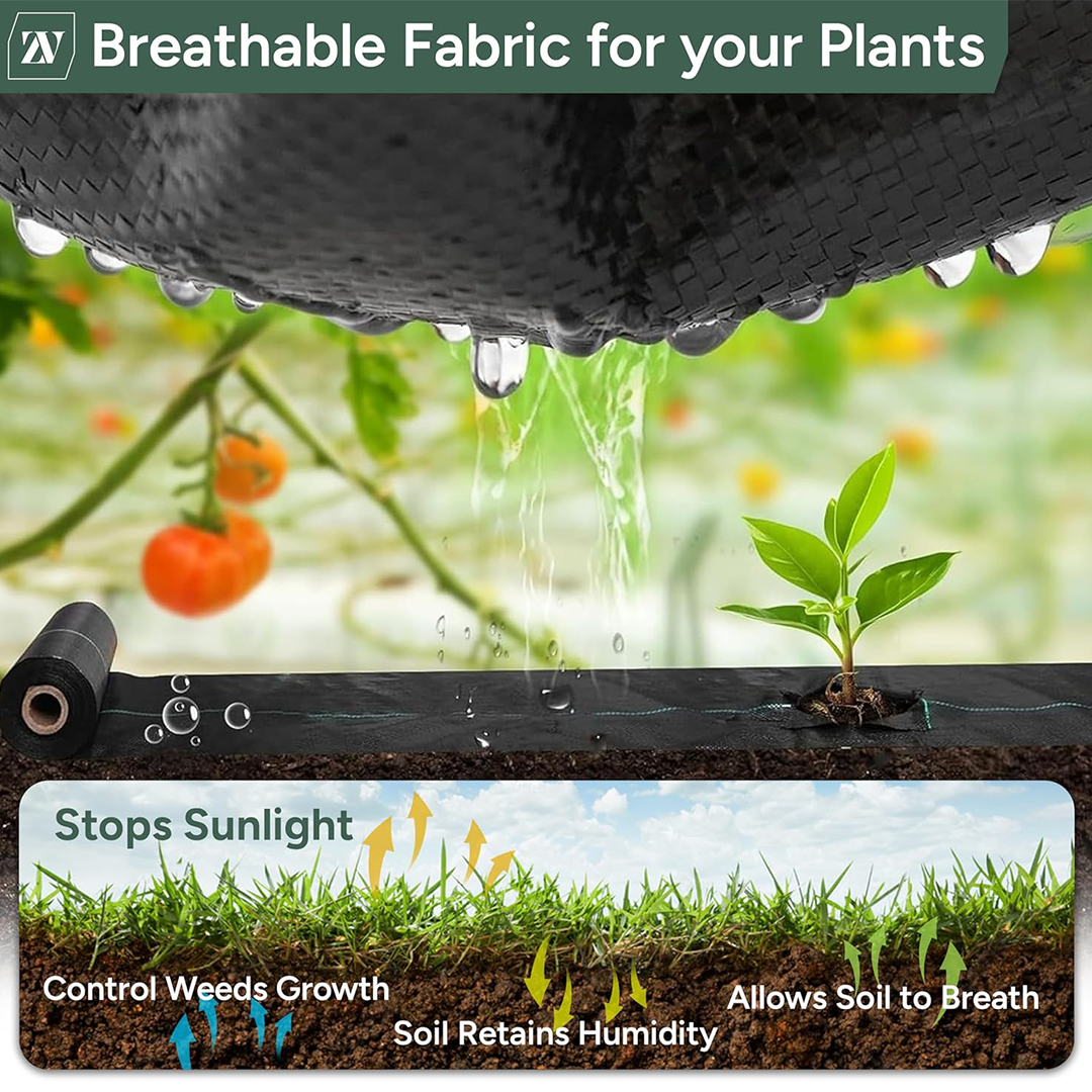 Zuvo Weed Membrane 2m x 20m Heavy Duty 110GSM UV Garden Landscape Fabric