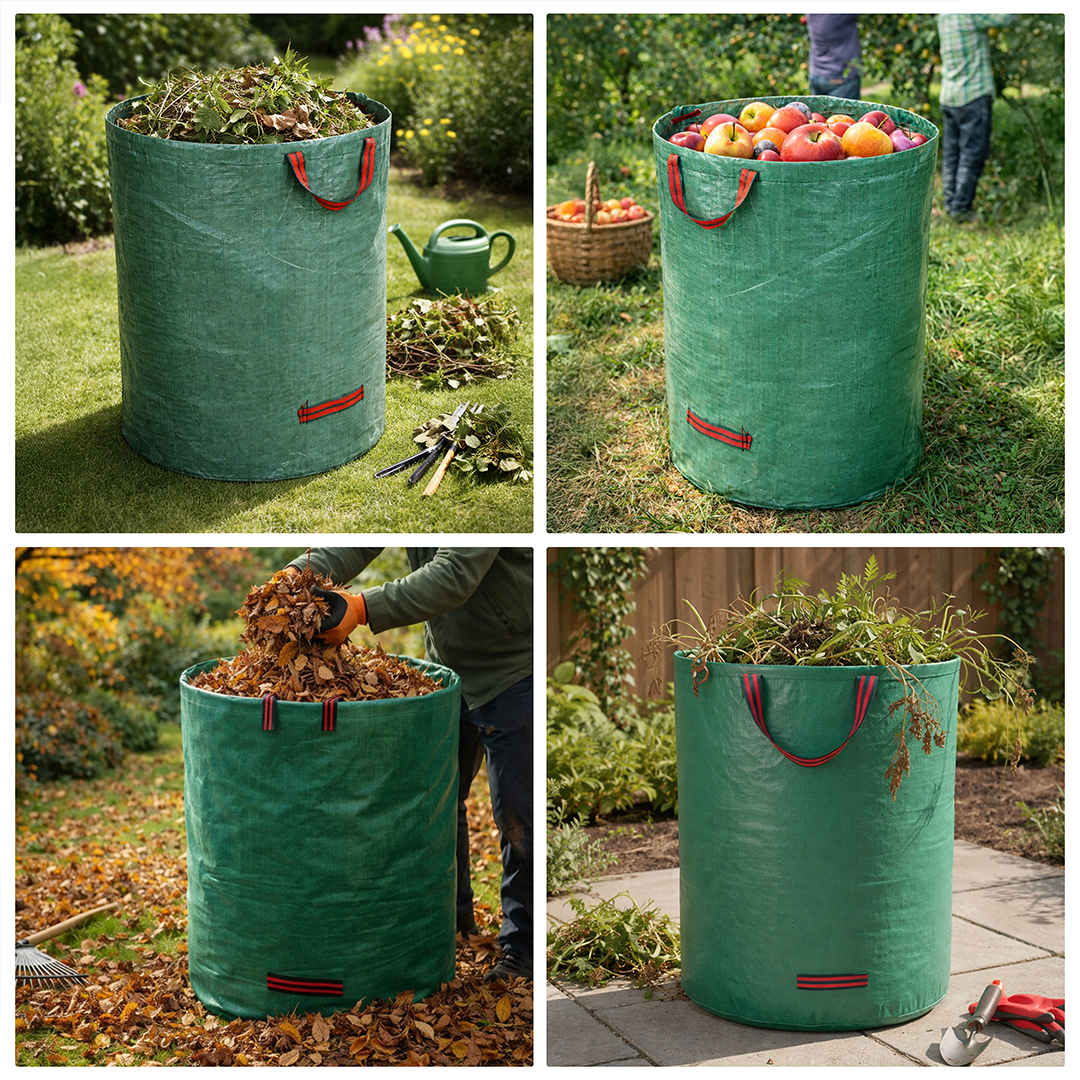 Zuvo Garden Waste Bags 120L Pack of 2 Heavy Duty Reusable Sacks