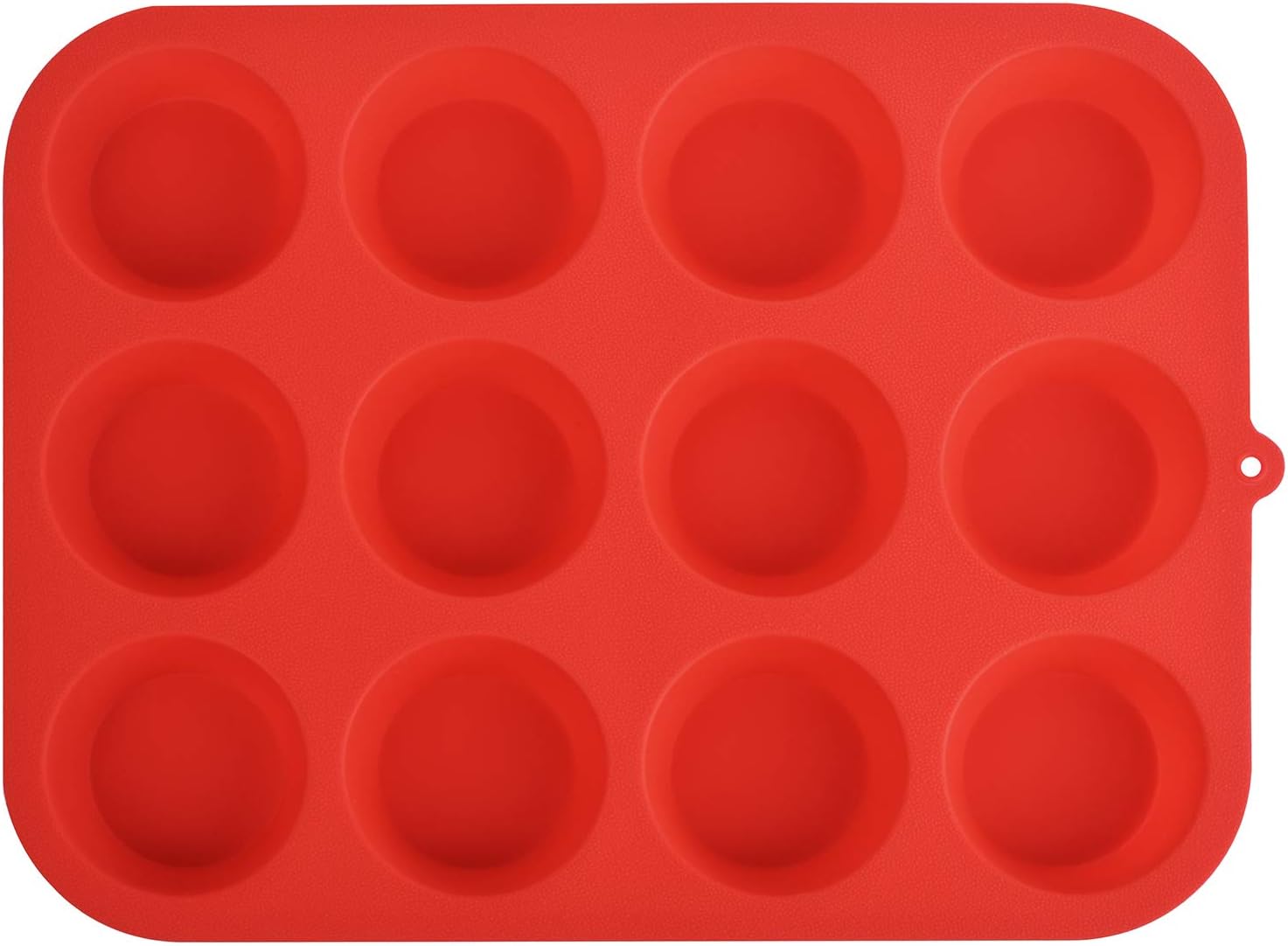 Zuvo Silicone Muffin Tray 12 Cup Non Stick Red Baking Mould 23x31cm