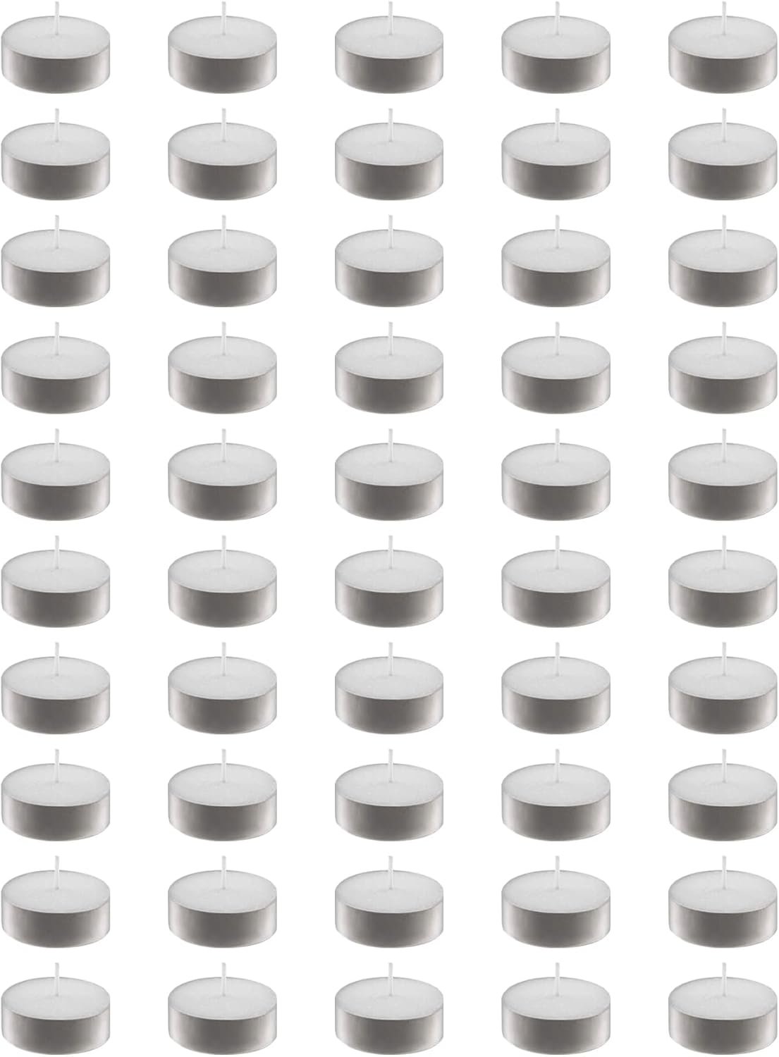 Tea Lights Candles 4 hour burn (100 Pack) - White t lights - Unscented 3.8 x 1.3 cm - 4hr - Zuvo, Packaging May Vary