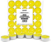 Zuvo Citronella Tea Light Candles 50 Pack 4 Hour Scented Insect Repellent