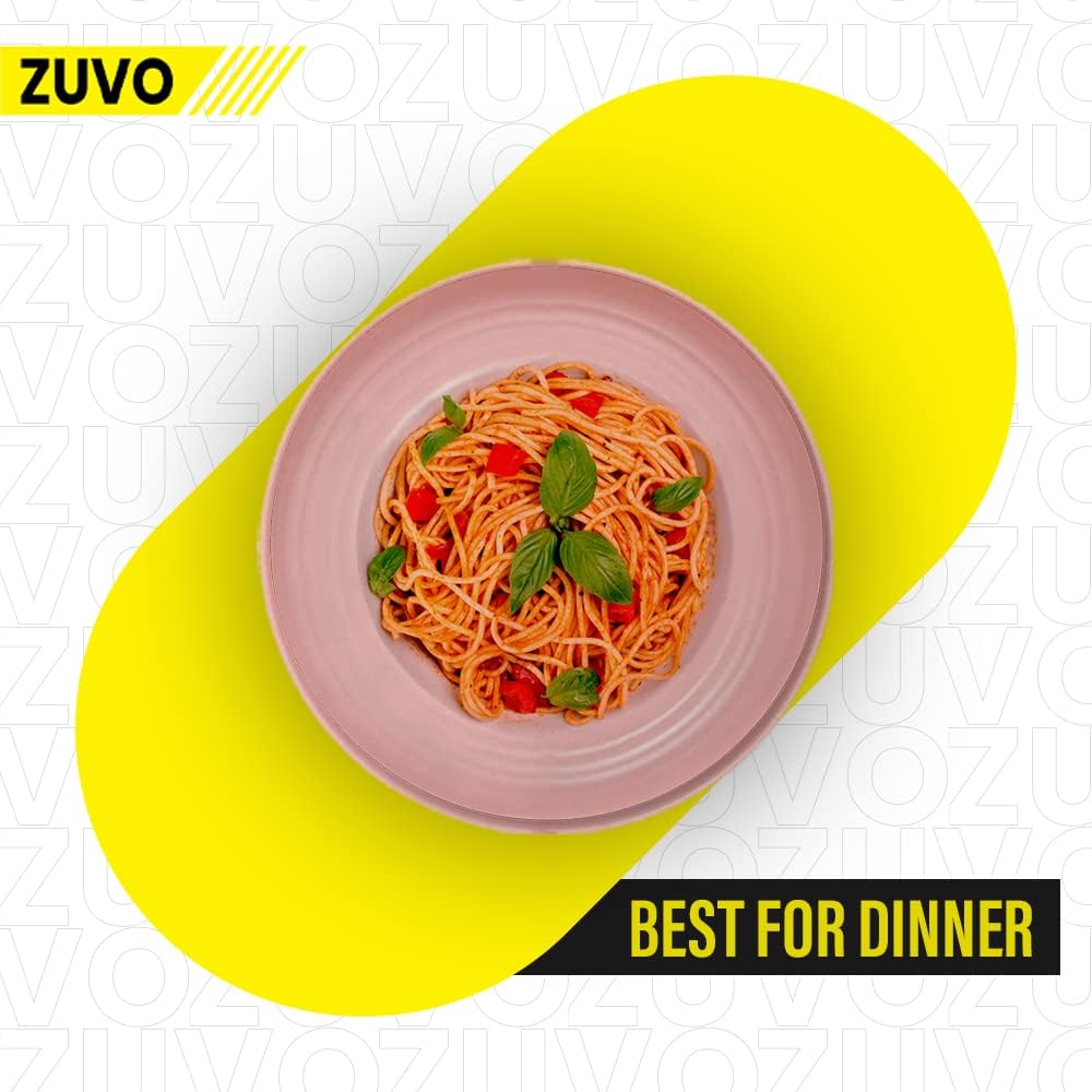 Zuvo Reusable Plastic Plates Set of 6 – 6 Inch Microwave & Dishwasher Safe
