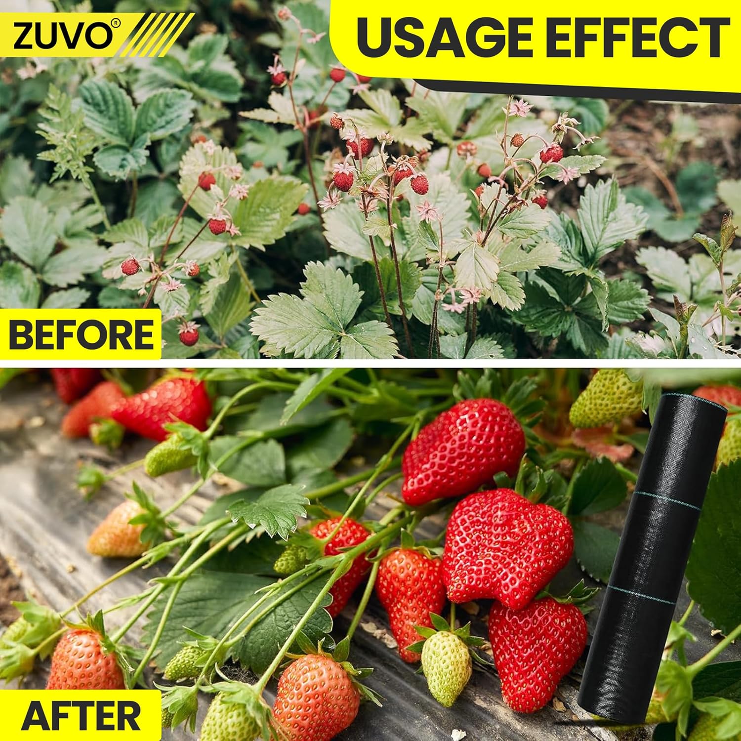 Zuvo Weed Membrane 2m x 20m Heavy Duty 110GSM UV Garden Landscape Fabric