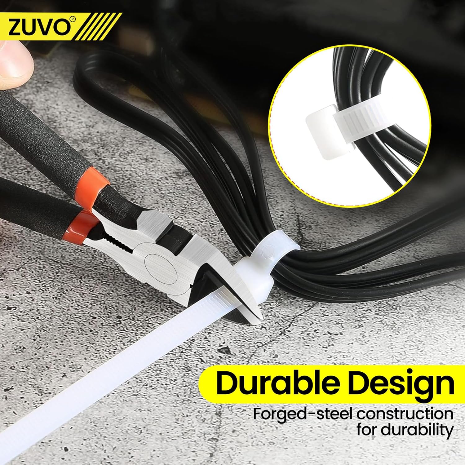 Zuvo Heavy Duty Wire Cutter 6 Inch Precision Side Cutter for DIY & Craft