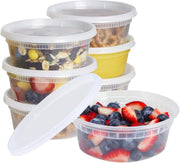 Zuvo Plastic Sauce Containers 8oz 24 Pack Reusable Leakproof BPA Free