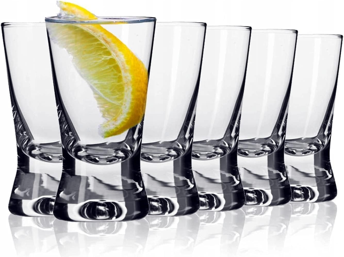 Zuvo Shot Glasses Set of 6 25ml Clear Glasses for Vodka Tequila and Jin Perfect for Parties
