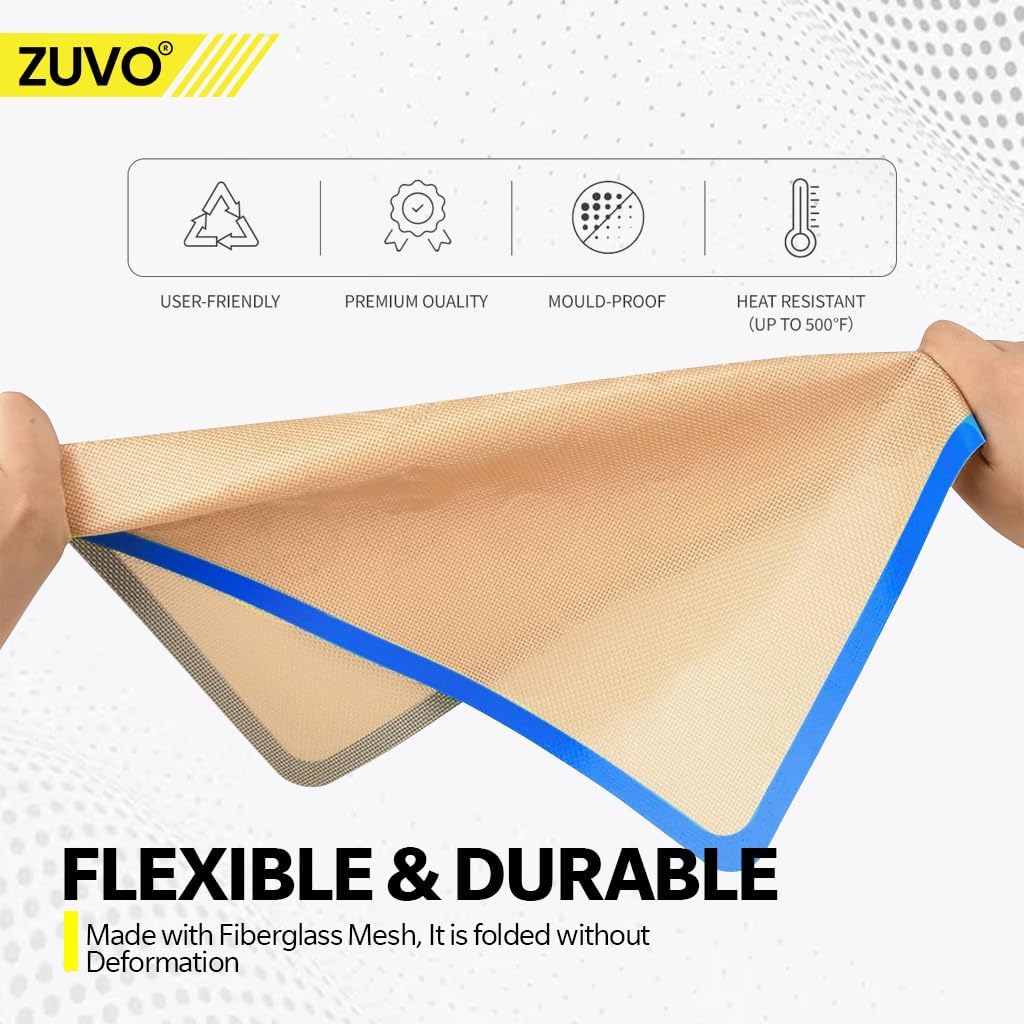 Zuvo Silicone Baking Mat Heavy Duty Liners, Multicolor