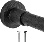 Tension Curtain Rods Extendable 81 to 106cm Black No Drill Rust Proof Shower Rod for Bathroom