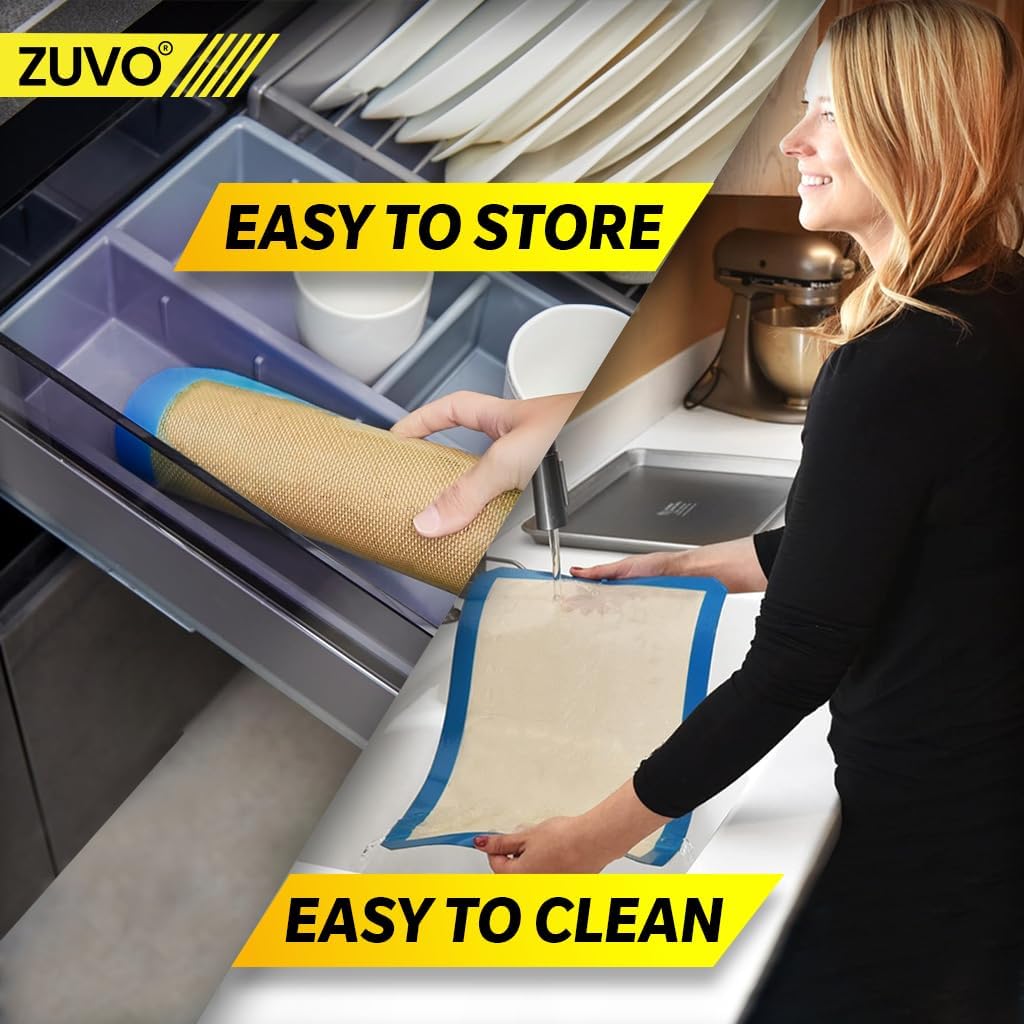 Zuvo Silicone Baking Mat Heavy Duty Liners, Multicolor