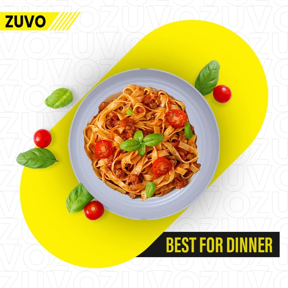 Zuvo Reusable Plastic Plates Set of 6 – 10 Inch Microwave & Dishwasher Safe