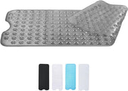 Zuvo Extra Long Non-Slip Bath Mat 100x40cm, Grey