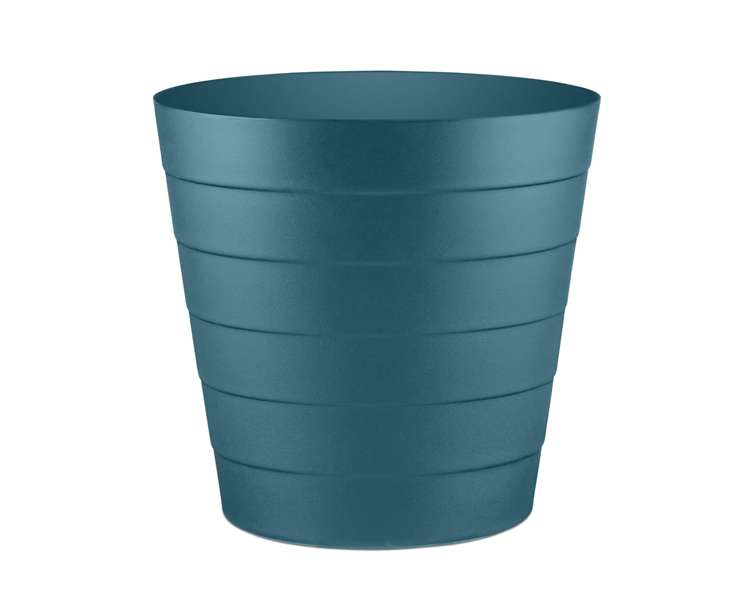 Zuvo Plastic Paper Bin 8L Shatter-Proof Wave Design, Navy Blue