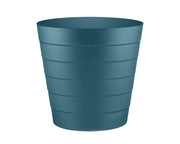Zuvo Plastic Paper Bin 8L Shatter-Proof Wave Design, Navy Blue
