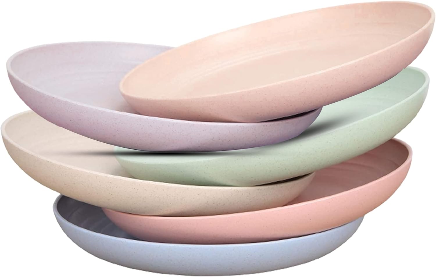 Zuvo Reusable Plastic Plates Set of 6 – 10 Inch Microwave & Dishwasher Safe