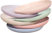 Zuvo Reusable Plastic Plates Set of 6 – 10 Inch Microwave & Dishwasher Safe