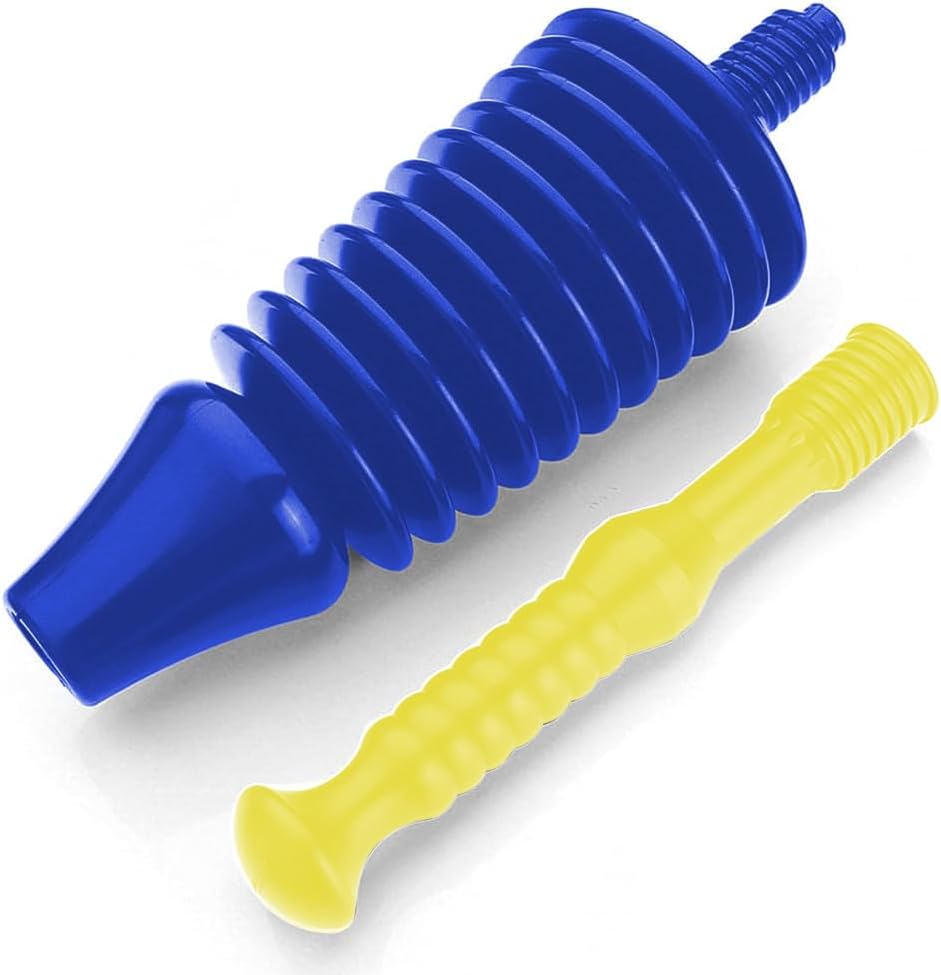 Zuvo Powerful Push Toilet Unblocker with Free Bucket – Blue & Yellow