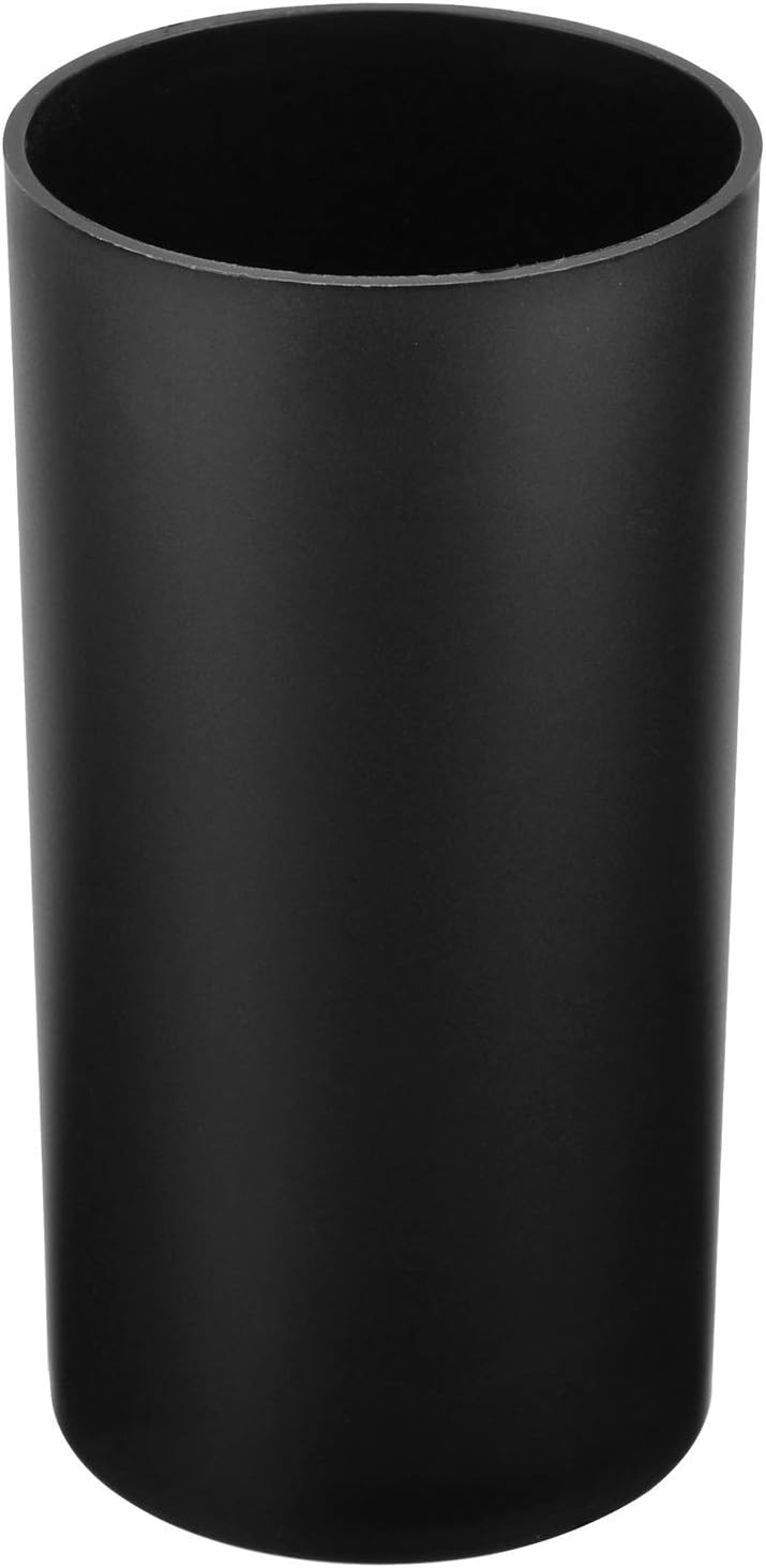 Bathroom Accessories Set 6 Piece – Black Bin, Brush, Dispenser & Holders
